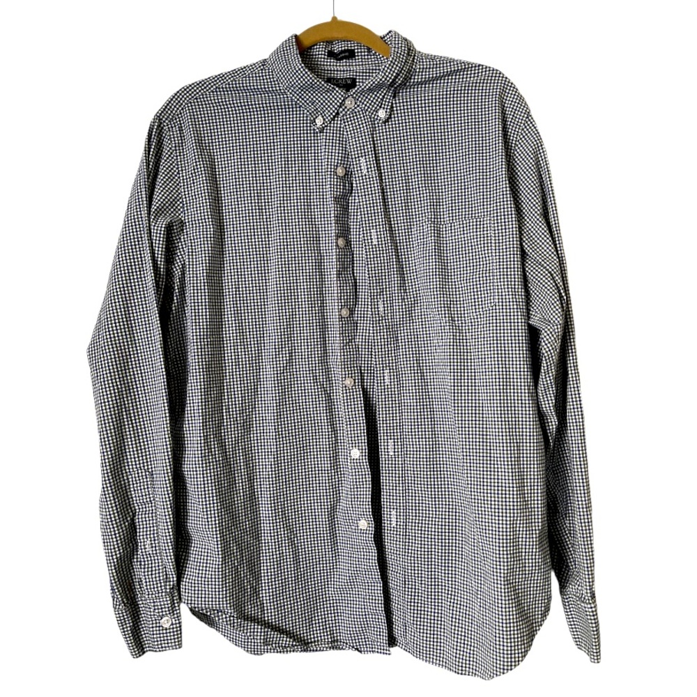 J. Crew Flex Washed Button Down Classic Fit Shirt‎ Blue Green